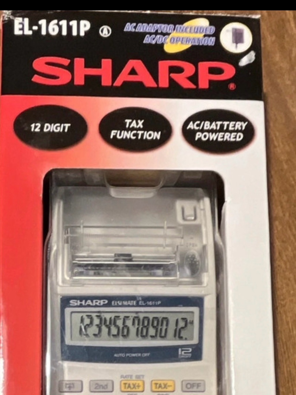 SHARP EL-1611P White 12-Digit Display Printing Calculator New in Box